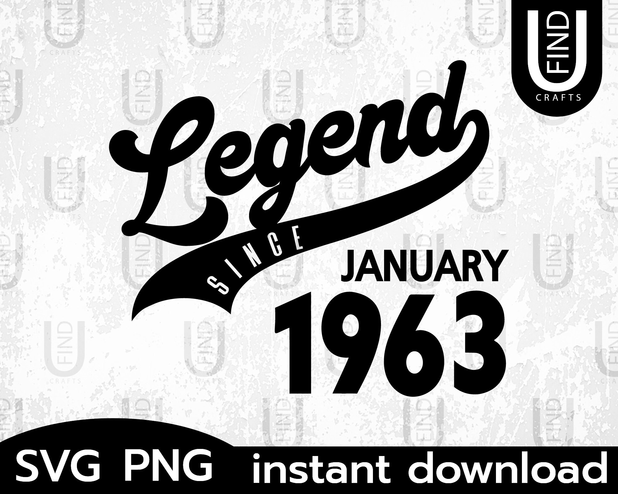 Jahrgang 1963 Svg Legende seit Januar 1963 1963 Geburtstag Etsy