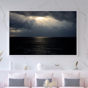 Sea - Landscape - Digital Stamp - Travels - Nature - Colors - Design - Wall Art- Poster - Clouds - Light - Horizon
