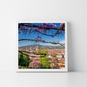 Florence - Art print - Wall art - Digital print - Panorama - Tuscany - Italy - Photography - Art  - Wallpaper - Desktop - Spring - Sunset