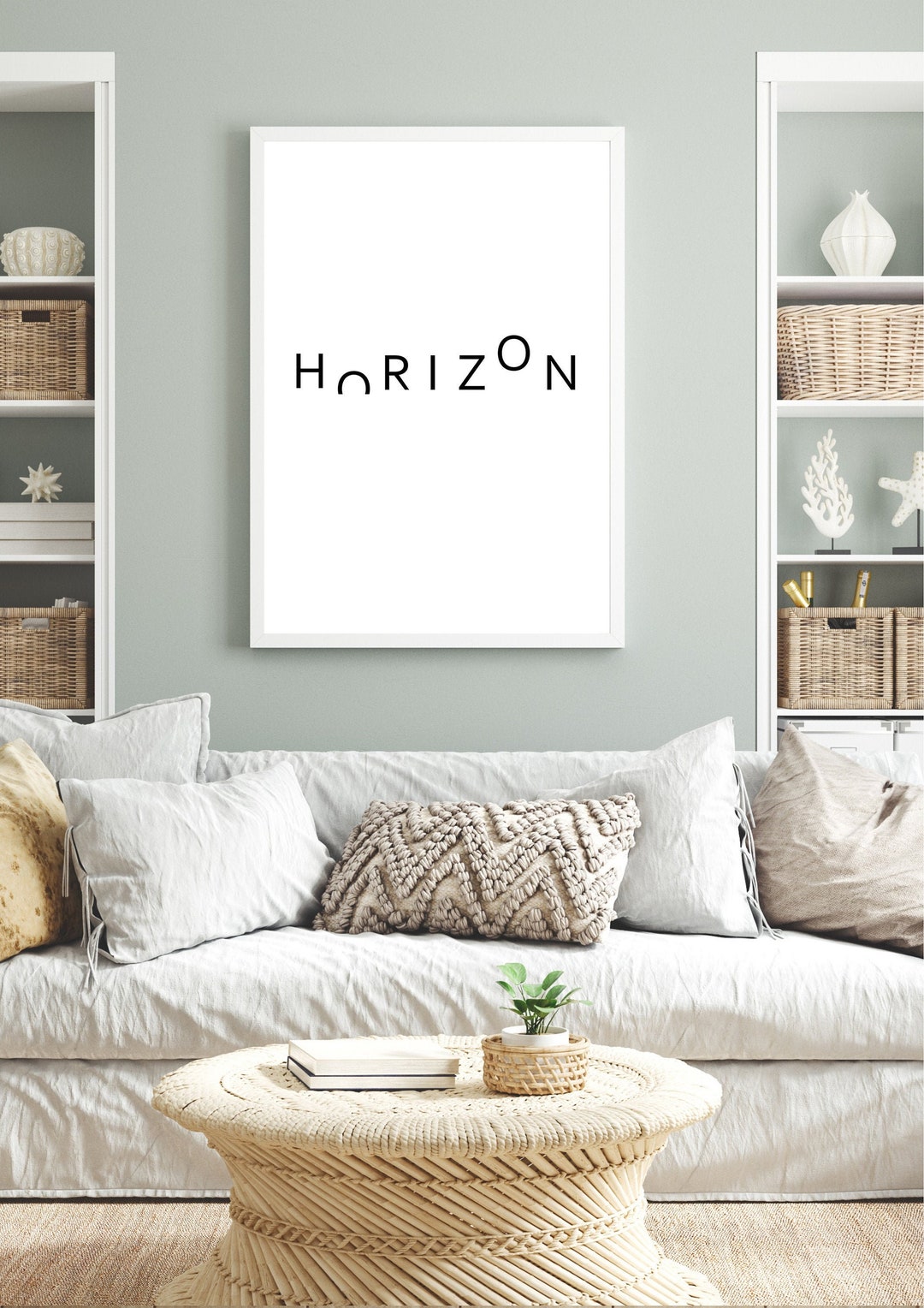 Horizon Art Print Wall Art Digital Print Quote Minimal Design Home Poster  White Black Minimalism Home Decor - Etsy