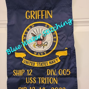 PIR embroidered banner garden flag