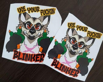 Custom Blinker Car Decal Commission