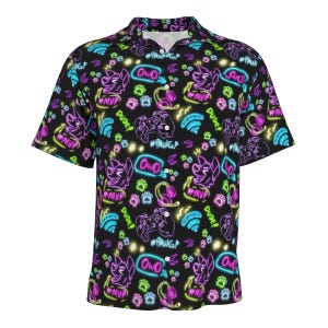 PAWGERS! Hawaiian style Button up furry shirt