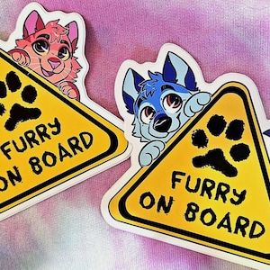Furry on Board Car Decal