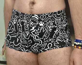 Cueca Boxer Boyshort Party Dog inspirada em artista
