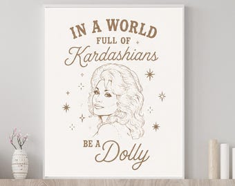 Dolly Parton Inspired Print, Country Music Cowgirl Wall Art (Unframed)