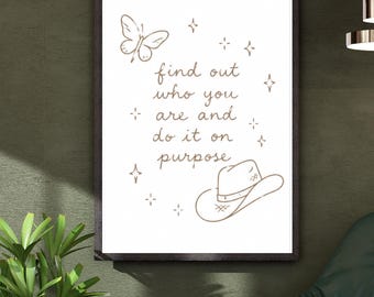 Dolly Parton Quote Print, Western Cowgirl Wall Art, Neutral Country Decor (A4/A3)
