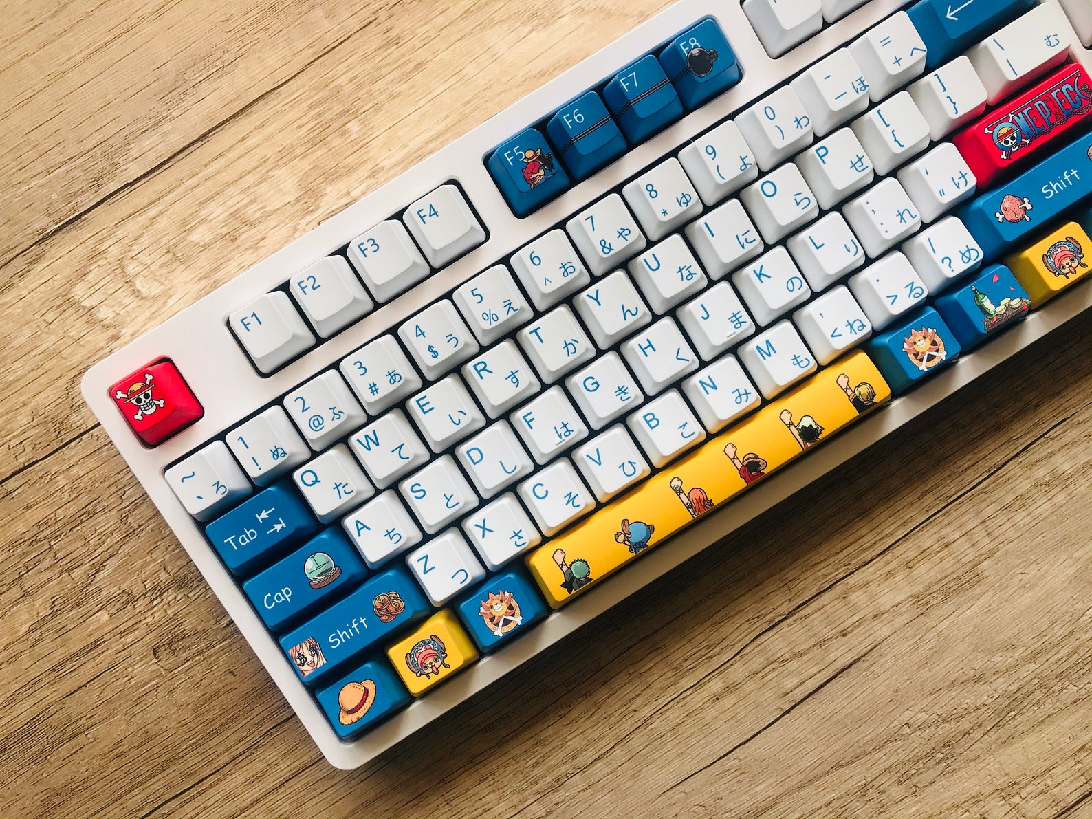 One Piece Theme Custom PBT Keycap Set for Mechanical Keyboard Etsy