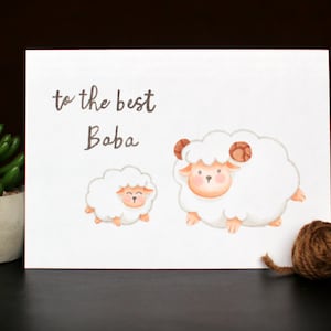 Naar de beste BaBa (Papa) | Schapen | Vaderdag | Verjaardag | Wenskaart