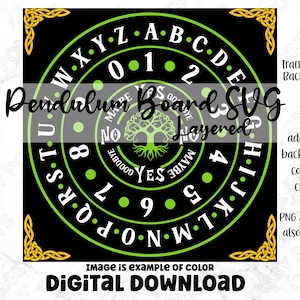 Pendulum Board,  Explore Mystical Insights with Our Digital Pendulum Board - Instant Download in PNG, SVG, PDF