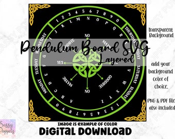 Mystische Pendeltafel: Keltische Symbole, Wahrsage-Tool (Digitaler Download)
