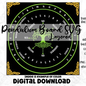 Pendulum Board - Instant Download in PNG, SVG, PDF-Explore Mystical Insights with Our Digital Pendulum Board