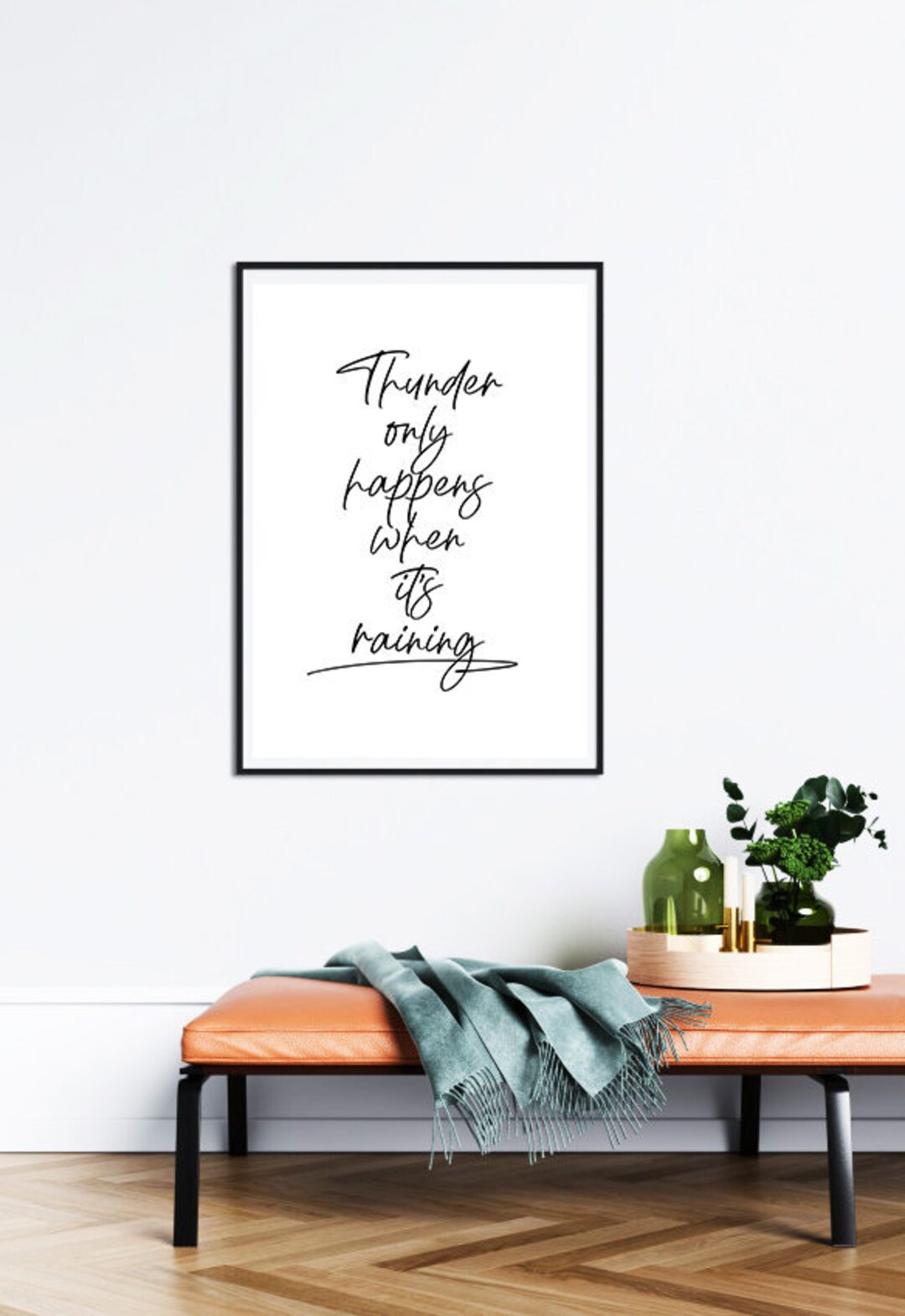 Thunder Only Happens When It's Raining Lyric Print, Fleetwood Mac ...