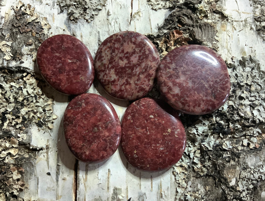 KRIO® Red Wine Jasper as Disc Stone Hand Flatterer OR as Etsy