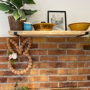 Rustic handmade shelves.