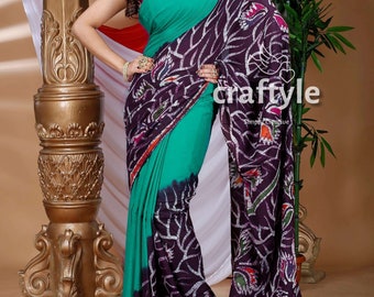 Handcrafted Cotton Batik Saree