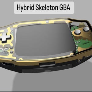 New Aluminum Gameboy Advance Pick Your Own Custom Hybrid Skeleton GBA Boxy Pixel shell. Usb-c. Internal battery.