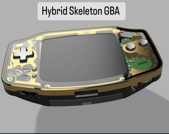 New Aluminum Gameboy Advance Pick Your Own Custom Hybrid Skeleton GBA Boxy Pixel shell. Usb-c. Internal battery.