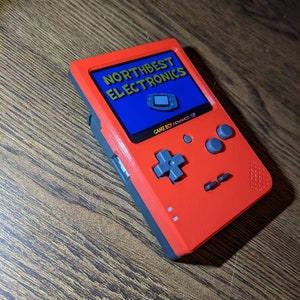 Custom Gameboy Advance Sp Slab remix w/ Ips Lcd backlit screen, gbp buttons & 3d printed resin shell. Brightness adj. Li ion batt, Usb-c