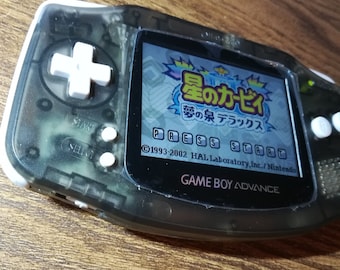 Gameboy Advance with Ips Lcd screen & black smoke shell