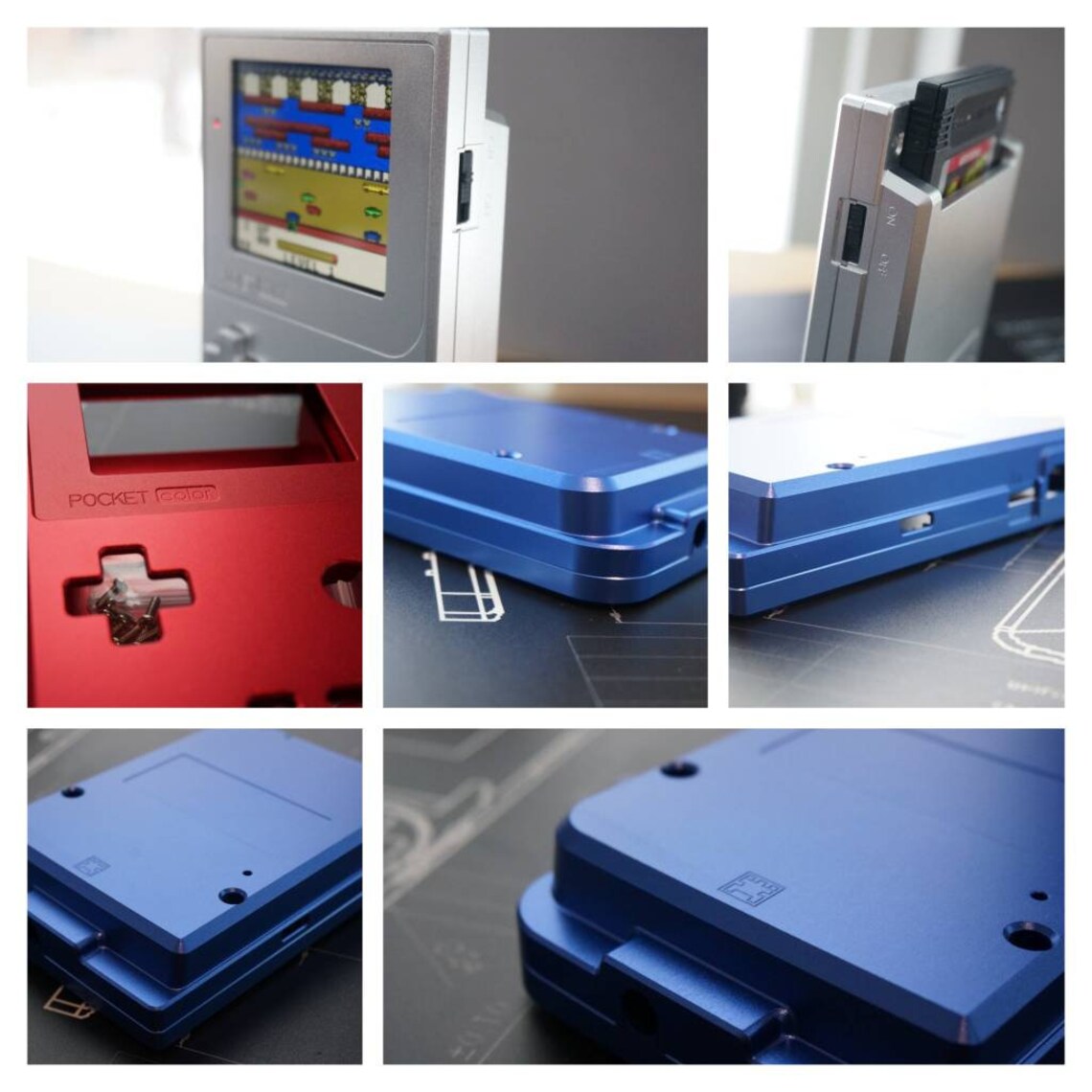 Custom Aluminum Gameboy Pocket Color With Funny Playing Q5 Ips Etsy