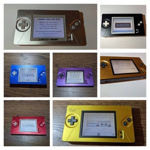 Aluminum Gameboy Macro Pick Your Own Custom. Nintendo ds lite converted to Gameboy advance  w/ Boxy Pixel faceplate. Optional sound amp. Ect