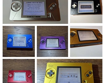Custom Aluminum Gameboy Macro. Nintendo ds lite have been converted to Gameboy advance  w/ Boxy Pixel faceplate. Optional sound amp.