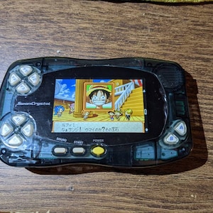 Ban Dai WonderSwan Crystal IPS LCD スクリーン アップグレード付き。美しいカラーのハンドヘルド コンソール。珍しい。驚くほど鮮やかなスクリーン! ガラス レンズ。とてもクール!