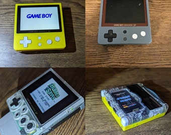 Gameboy Advance SP Gacha design. Customize your own. Choose your color. Choose aluminum front. Full oem uncut gba sp motherboard inside!!