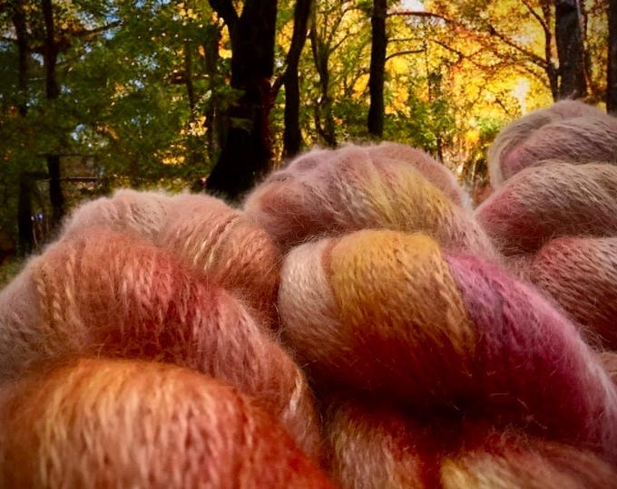 Featured listing image: Kidmohair wool hand-dyed with silk 300 m/100g