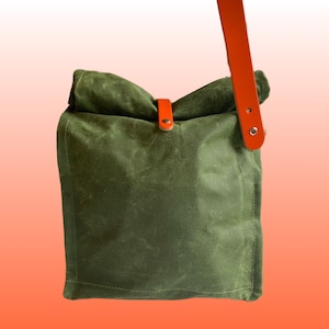 Projekttasche handgefertigt für Wollliebhaber aus Oilskin /Ricebag