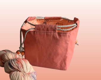 Project bag/craft bag/oilskin bag/wool storage bag