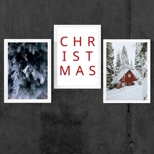 Christmas Prints Set, Christmas Wall Art, Christmas Printable Wall Art, Christmas Wall Art Print Set of 3, Christmas Gallery Wall Home Decor