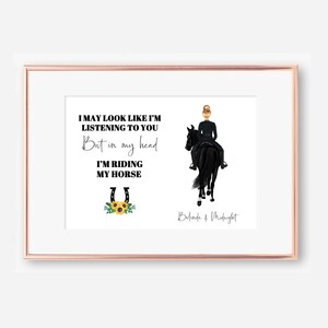 Custom Horse & Rider Portrait Print: Equestrian Gift (Digital File)