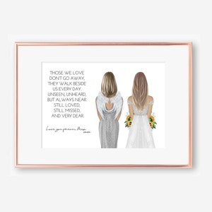 Personalized Wedding Memorial Print: Bride & Family Remembrance (Digital File)