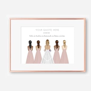 Custom Bridesmaid Print: Bridal Party Gift (Digital File)