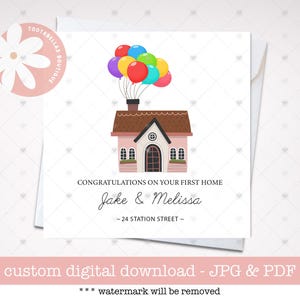 Carte imprimable, Carte personnalisée pour nouvelle maison, Carte joyeux déménagement, Cadeau pour nouvelle maison, Félicitations pour votre première maison, Carte de déménagement pour un ami