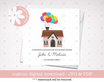 Personalized New Home Card: Moving Day Gift (Digital Download)