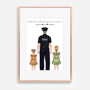 Arquivo digital, Impressão personalizada para o pai, Papai é meu herói, Presente personalizado para o pai, Presentes para o dia dos pais, Pai policial herói, Presente para pai policial