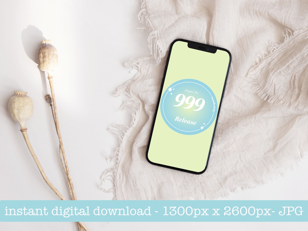 Angel Number 999 Phone Wallpaper: Spiritual Affirmation (digital ...