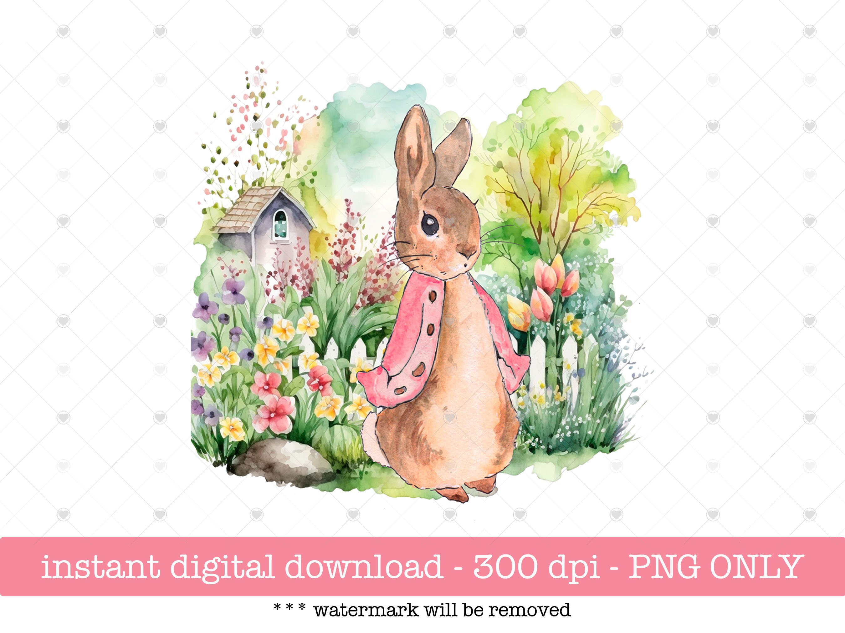 Peter The Rabbit Spring Peter Rabbit Spring PNG, Retro Sublimation, Kids DTF Transfer (digital ...
