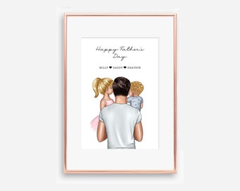 Digital Download, Best Dad Ever Digital File, Father's Day Print, Happy Dad Wall Art, Kids Card, Printable Poster Gift for Dad