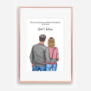 Digitale Datei, Vatertagsgeschenk, personalisiertes Vatertagsgeschenk, Geschenke für Papa, Papa Druck, Papa Tochter Druck, Geschenke für Ihn, Familiendruck