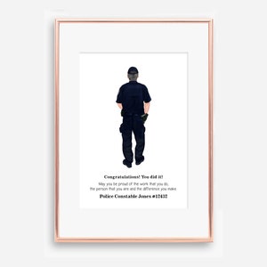 Personalised Police Officer Gift | Custom Police Print for Graduation – Digital File Gift for Police Officer | Law Enforcement Gift