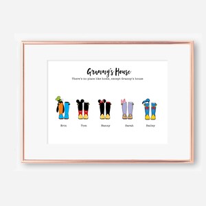 Custom Family Print - Digital File Mother’s Day Gift, Personalized Wellies Print, Unique Family Gifts for Mom