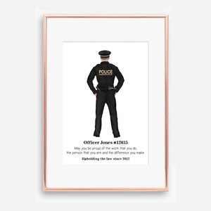 Personalised Police Officer Gift, Custom Police Print, Digital File, Appreciation Gift for Police Officer,, Police Officer Retirement Gift