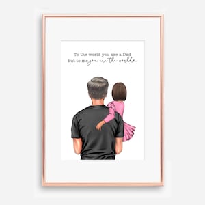 Beste Dad überhaupt, Vatertagsdruck, To the World Dad & Kids, Dad Kinder Wandkunst, Vatertagskarte, Dad druckbares Poster