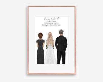 Digitale Datei, Dankeschön für die Eltern der Braut, Geschenkidee zur Hochzeit, individuelles Geschenk für die Eltern der Braut, Dankeschön für die Hochzeit