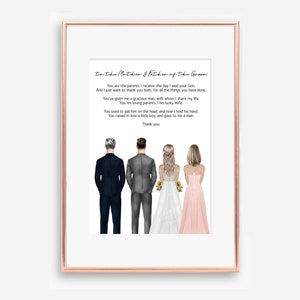 Digitale Datei, die Eltern des Bräutigams Danke, Hochzeit Geschenk Idee, Benutzerdefinierte Eltern des Bräutigams Geschenk, Hochzeit Danke