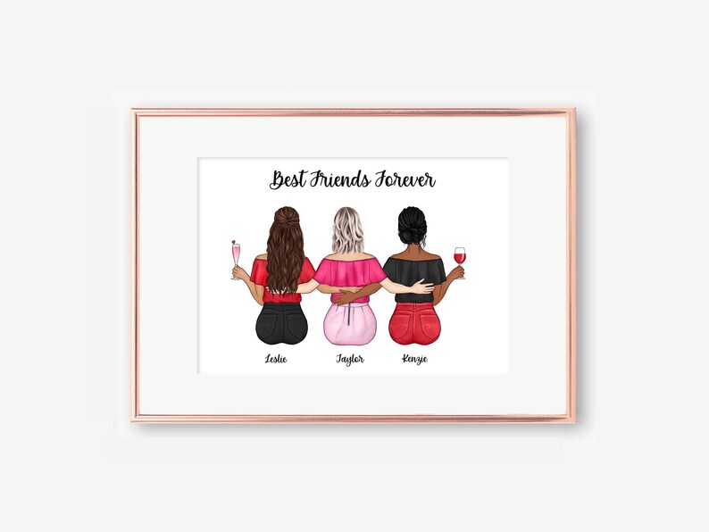Best Friend Print Birthday Printable Gift Personalised Print Gift for Her Best Friend Gift Bestie Gifts Digital File,Friendship Print